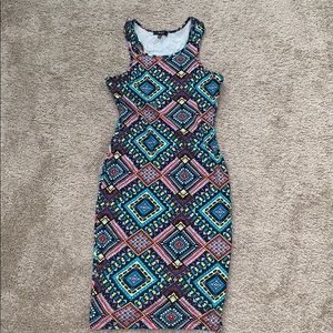 Multi colored body fitting dress